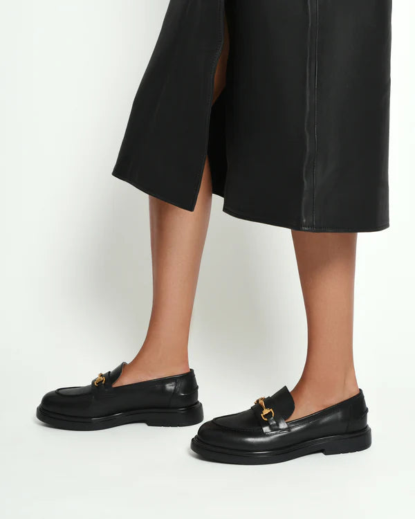 Dust-loafers black leather