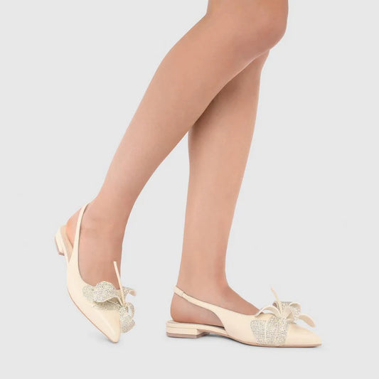 Fashionable lady's top-grain sheepskin sandals