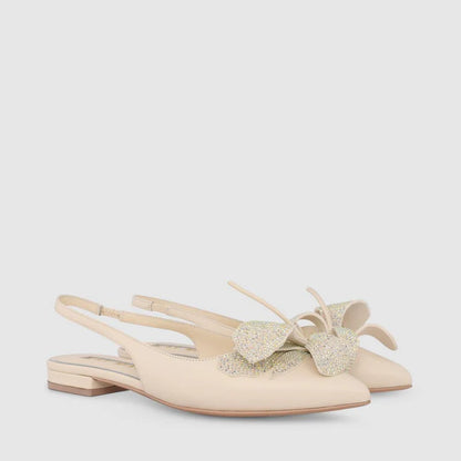 Fashionable lady's top-grain sheepskin sandals